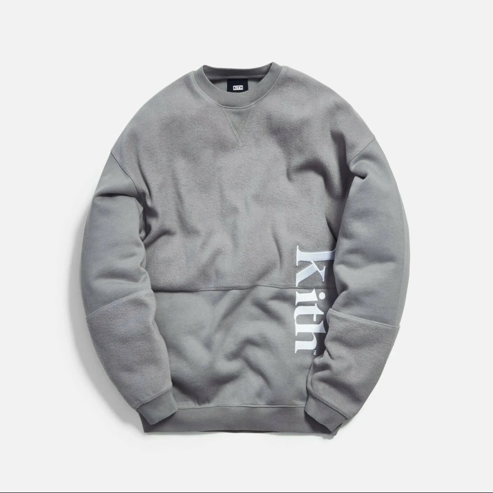 Kith Mens Paneled Sweatshirt in Monument